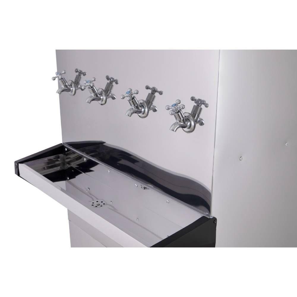 Bebedouro Industrial Coluna Knox 200L 4 Torneiras Geladas Inox 220V (KX20-D 4T) - 4