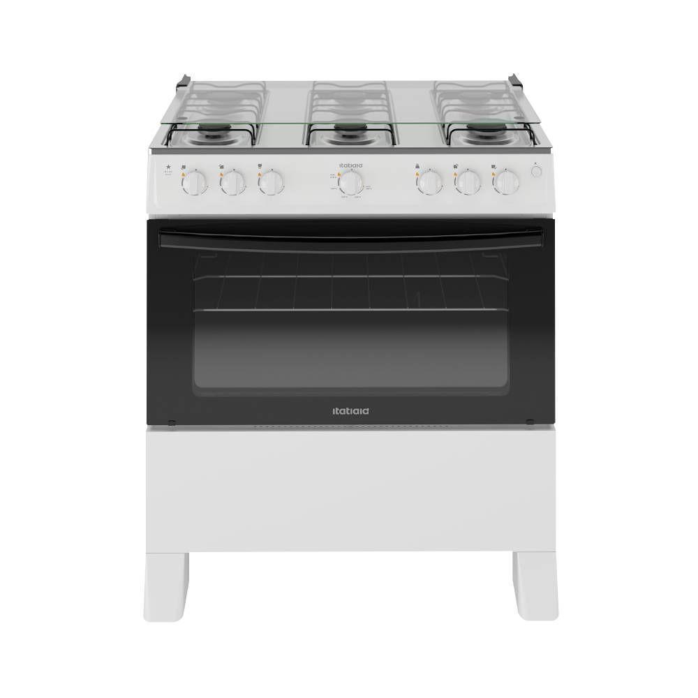 Fogão Itatiaia Star New Piso 6 Bocas Branco Mesa de Inox Bivolt 3700000473 - 1