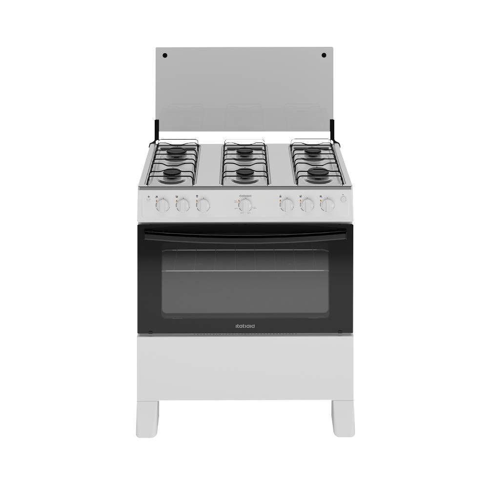 Fogão Itatiaia Star New Piso 6 Bocas Branco Mesa de Inox Bivolt 3700000473 - 3