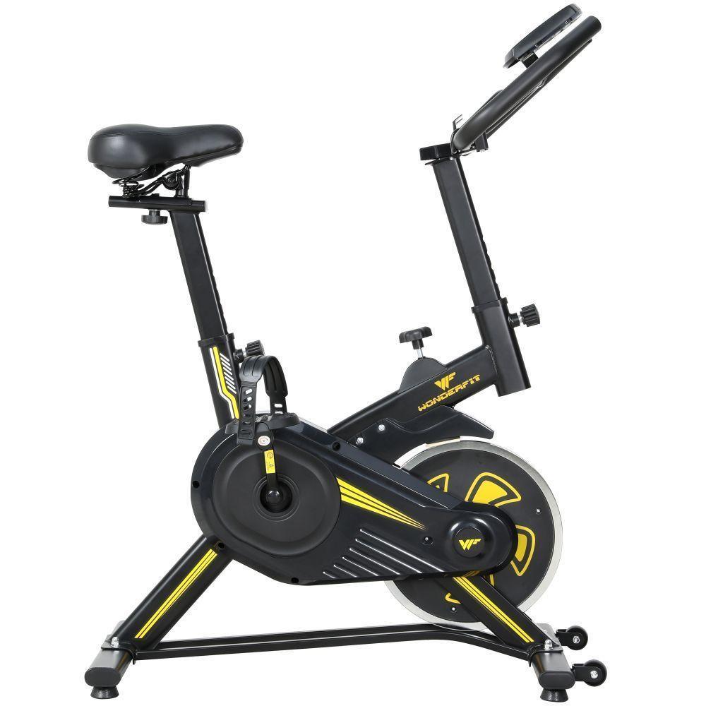 Bicicleta Spinning Mecânica Wonderfit Go Amarela Roda De Inercia 4kg (WSB04HBTA-AM) - 1