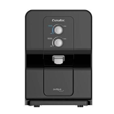 Purificador de Água Bancada e Parede Esmaltec Acqua7 7 Estágios Água Natural e Gelada Preto 110V