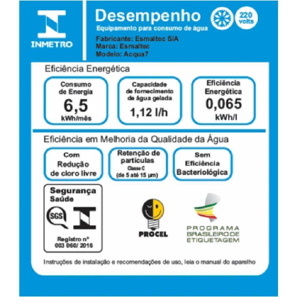 Purificador De Água Esmaltec Acqua7 Preto 220V - 4