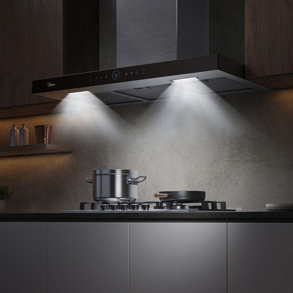 Coifa de Parede Midea 90cm Smart Pro Touch Inox 127V MH90M77AT22MW1 - 6