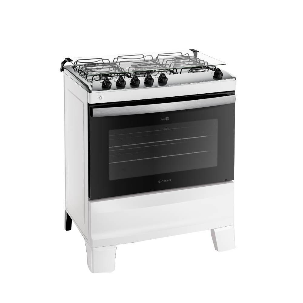 Fogão Atlas Agile Up Piso 5 Bocas Branco Mesa de Inox Bivolt (300001723) - 2