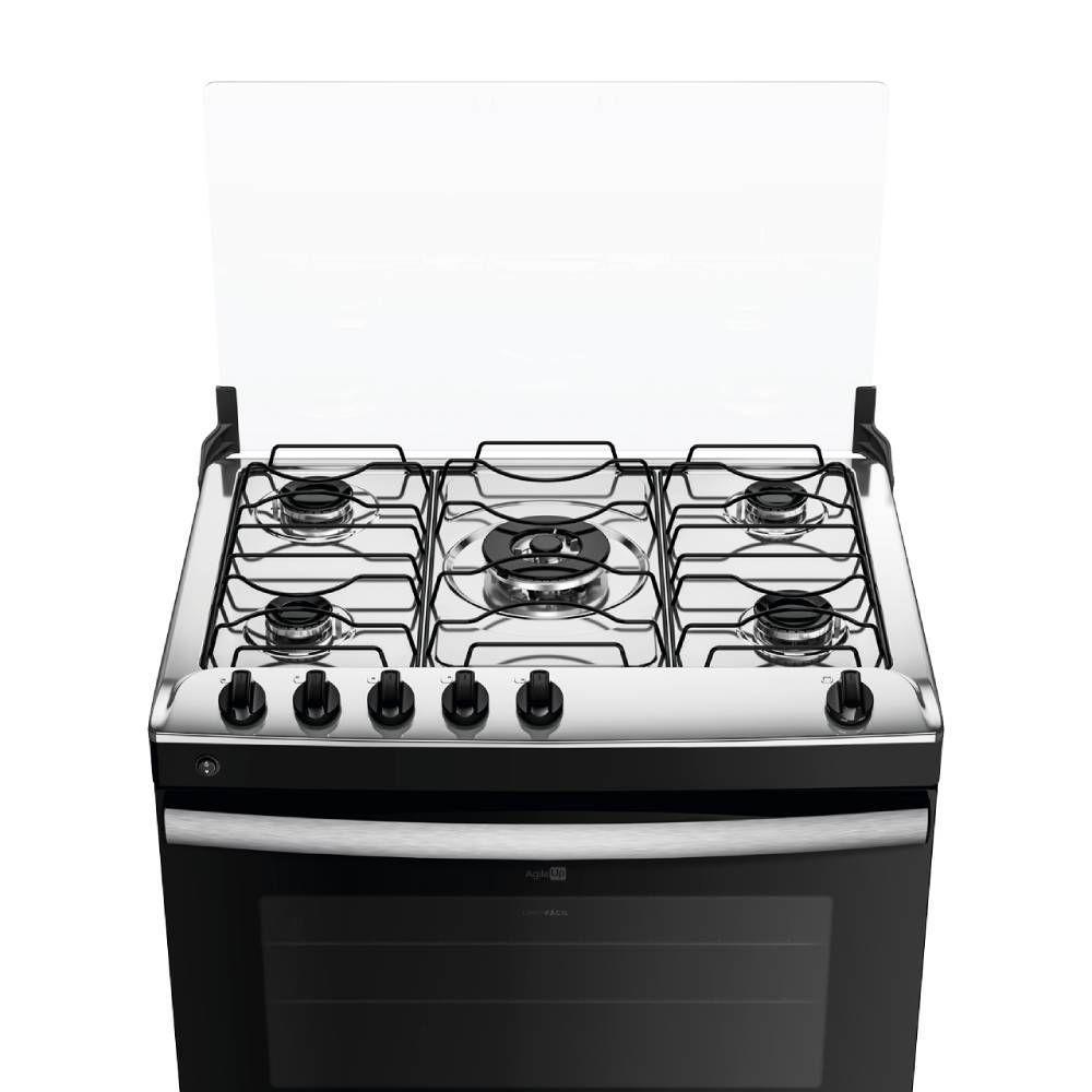 Fogão Atlas Agile Up Piso 5 Bocas Preto Mesa de Inox Bivolt (300001649) - 2