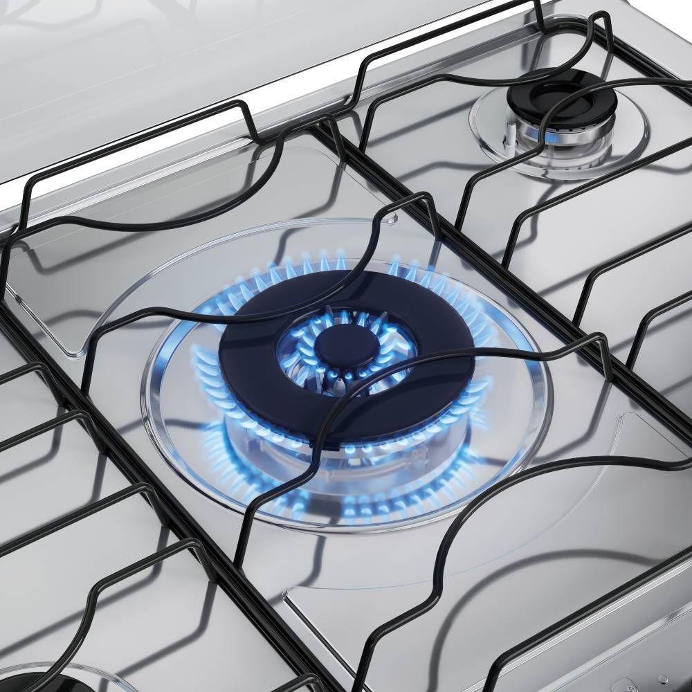 Fogão Atlas Agile Up Piso 5 Bocas Preto Mesa de Inox Bivolt (300001649) - 3