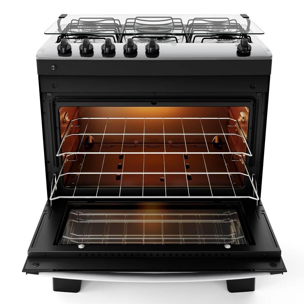 Fogão Atlas Agile Up Piso 5 Bocas Preto Mesa de Inox Bivolt (300001649) - 6