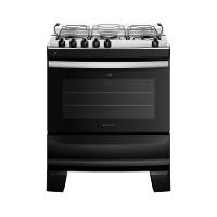 Fogão Atlas Agile Up Piso 5 Bocas Preto Mesa de Inox Bivolt (300001649) - 1