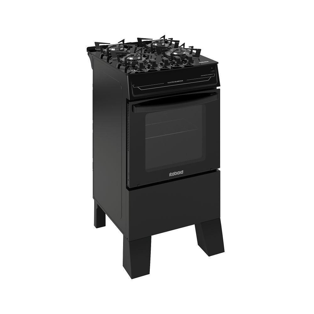 Fogão Itatiaia Electra Glass Pluss Piso 4 Bocas Preto Mesa De Vidro Bivolt (3700000484) - 2