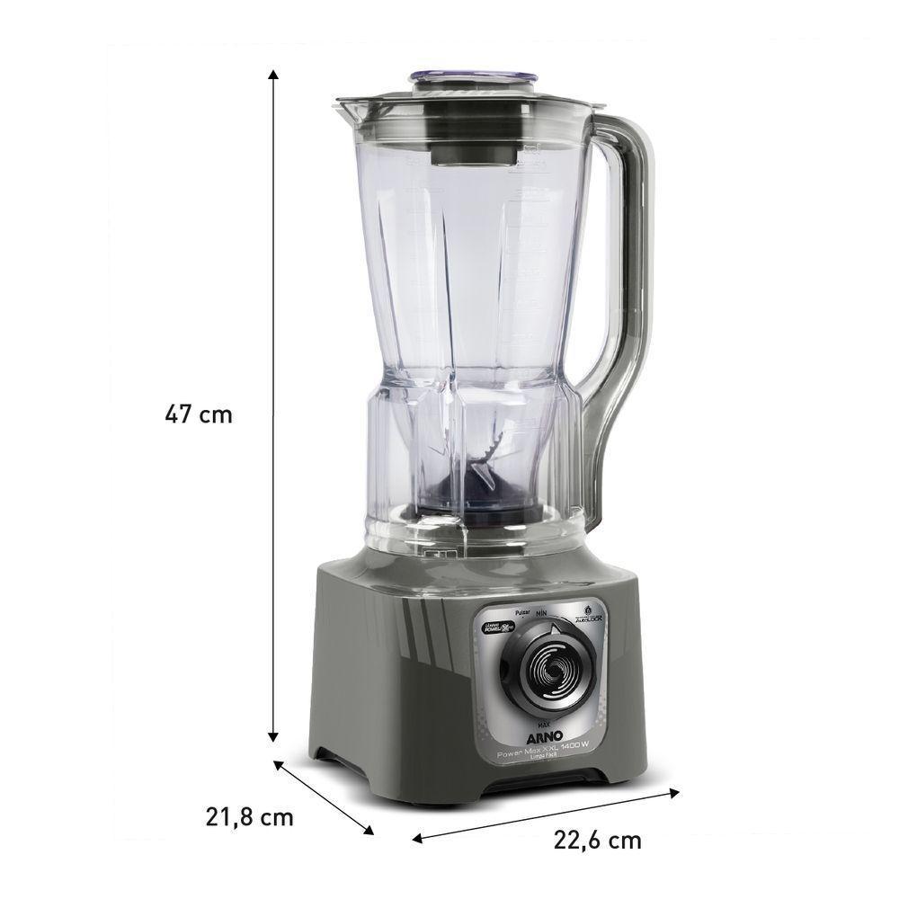 Liquidificador Arno Power Max XXL Cinza LN87 2,25 LITROS 220V 2200W - 3