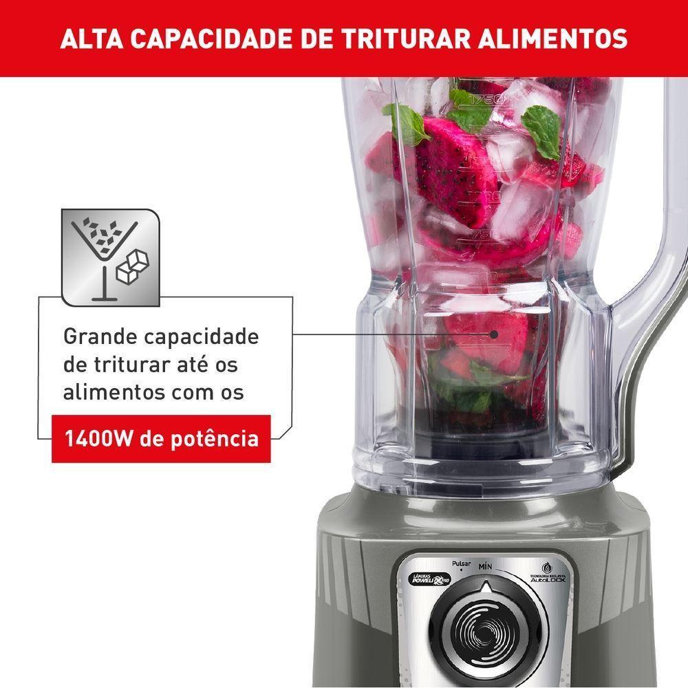 Liquidificador Arno Power Max XXL Cinza LN87 2,25 LITROS 220V 2200W - 4