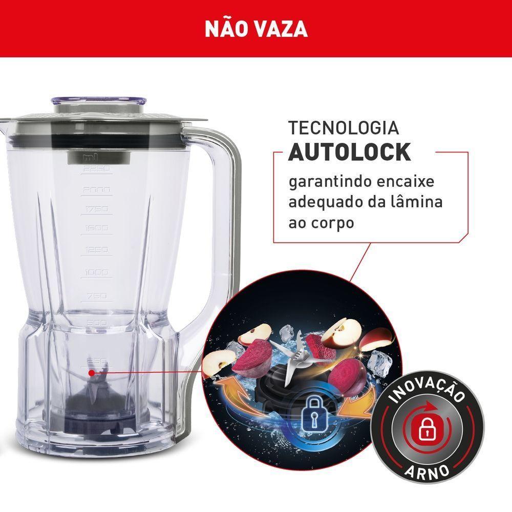 Liquidificador Arno Power Max XXL Cinza LN87 2,25 LITROS 220V 2200W - 7