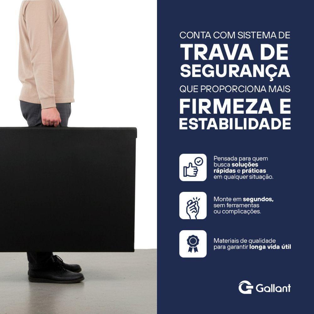 Mesa Dobrável Gallant Vira Maleta Portátil 1,80m Preto com Alça (GMD22A01A-PT) - 5