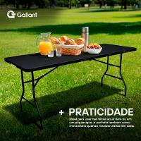 Mesa Dobrável Gallant Vira Maleta Portátil 1,80m Preto com Alça (GMD22A01A-PT) - 6