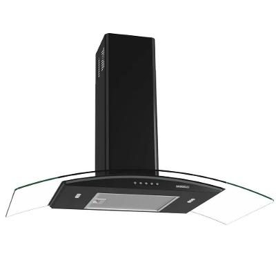 Coifa de Parede Nardelli Vidro Curvo Clean 90cm Aço Pintado Preta 220V
