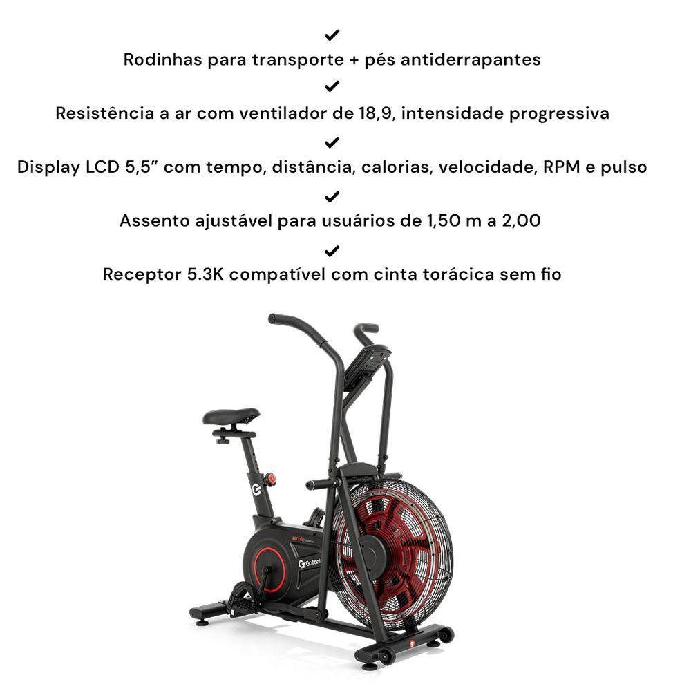 Bicicleta Ergométrica Air Bike Gallant Essential (GAB03PWHUA-PT) - 8