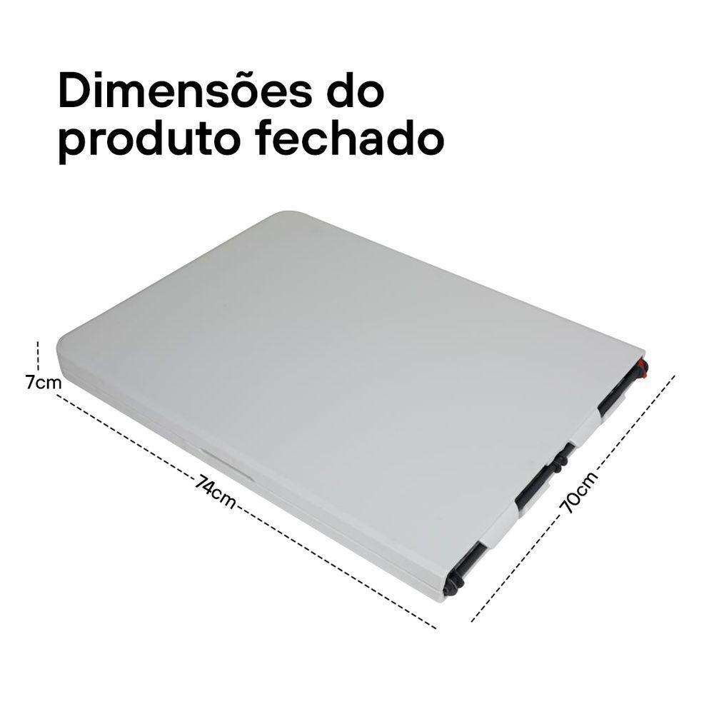 Mesa Dobrável Gallant Vira Maleta Portátil 1,52m Branco com Alça (GMD25A90A-BR) - 6