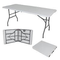 Mesa Dobrável Gallant Vira Maleta Portátil 1,52m Branco com Alça (GMD25A90A-BR) - 1