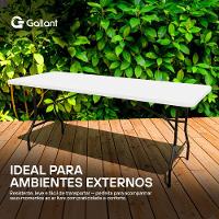 Mesa Dobrável Gallant Vira Maleta Portátil 1,52m Branco com Alça (GMD25A90A-BR) - 3