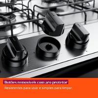 Fogão Brastemp Piso 5 Bocas Branco com Botões Removíveis e Aro Protetor Bivolt - 6