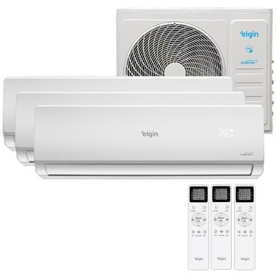 Ar Condicionado Tri Split Elgin 27000 BTUs (HW 1x09K + 2x12K) Quente e Frio Inverter 220V R32 MTQE27C2CB