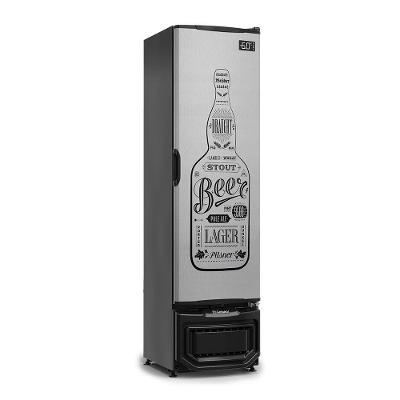 Cervejeira Vertical GCB-23E 230L Porta Cega Adesivada Inox 110V Inox Gelopar
