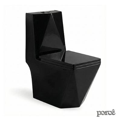 Vaso Sanitário Monobloco Porcê Supremus Preto (PVS53MBSFA-PT)