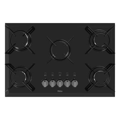 Cooktop Philco Cook Chef 5 Bocas Vidro Preto Chama Rápida Bivolt 105903006