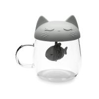 Caneca Com Infusor Gato e Peixe - 1