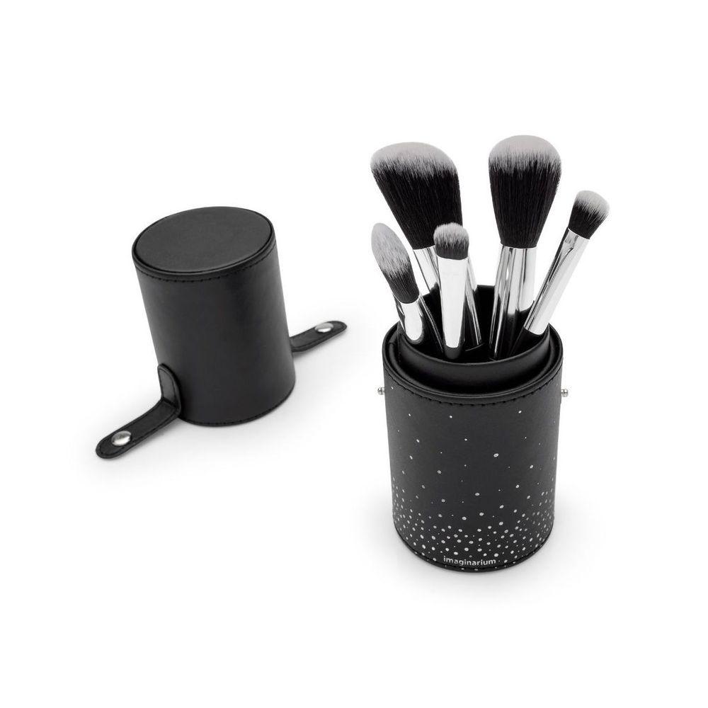 Kit de Pinceis Basico Preto e Prata - 1