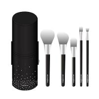 Kit de Pinceis Basico Preto e Prata - 3