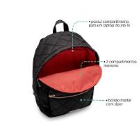 Mochila Laptop Matelassê Preta - 6