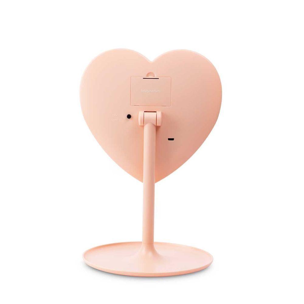 Espelho de Mesa Com Led Coração Rosa - 3