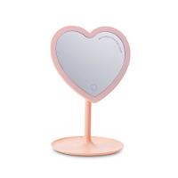 Espelho de Mesa Com Led Coração Rosa - 1