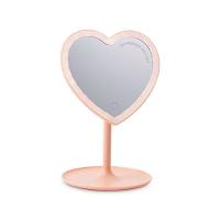Espelho de Mesa Com Led Coração Rosa - 2