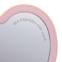 Espelho de Mesa Com Led Coração Rosa - 4