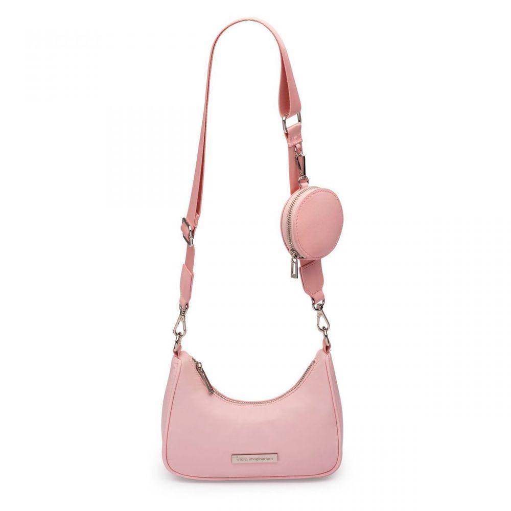 Bolsa Baguete Com Niqueleira Rosa Claro - 4