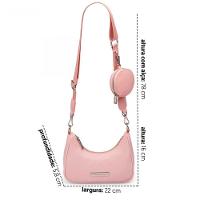 Bolsa Baguete Com Niqueleira Rosa Claro - 5