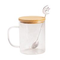 Caneca de Vidro Com Colher Estrelas - 1