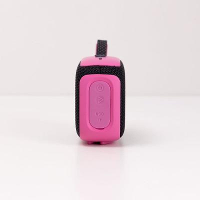 Caixa de Som Portátil Com Alça Rosa