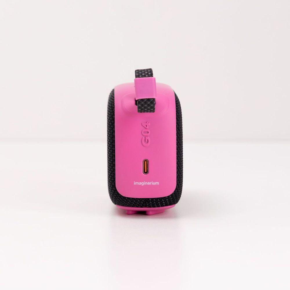 Caixa de Som Portátil Com Alça Rosa - 3