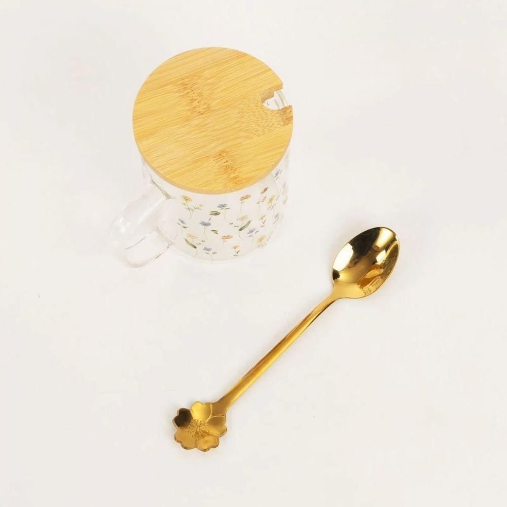 Caneca Com Tampa e Colher Botânica - 4