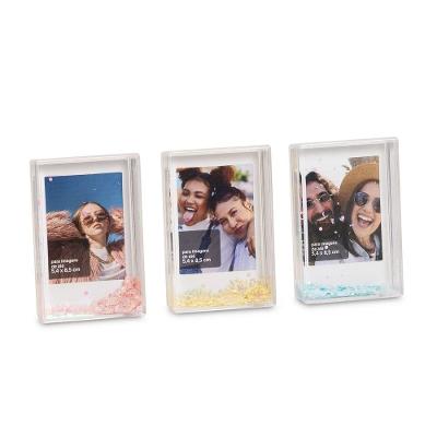 Trio Porta Retratos Retangulares Glitter