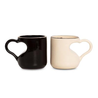 Dupla De Canecas Com Alça Coração