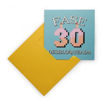 Cartão Aniversário Fase 30 Desbloqueada