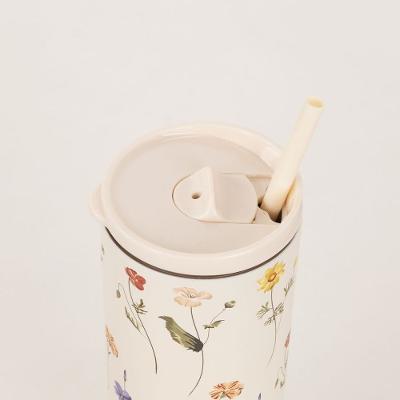 Copo Térmico Com Canudo Botânica