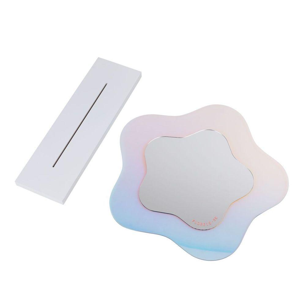 Espelho Com Moldura Holografica Flor - 4