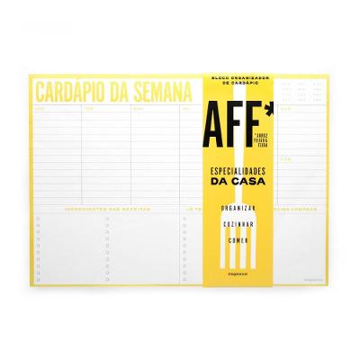 Bloco Organizador Semanal Cardapio