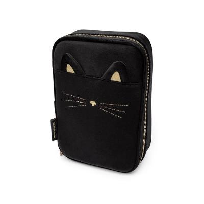 Estojo Divisórias Gato Preto