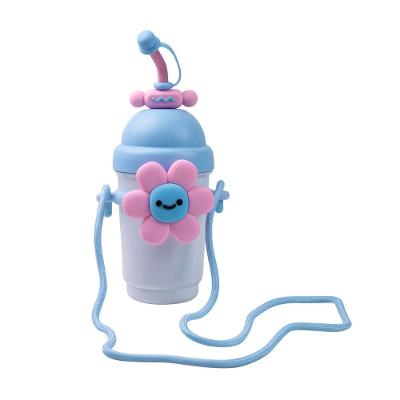 Copo Para Viagem Cordão Flor Azul